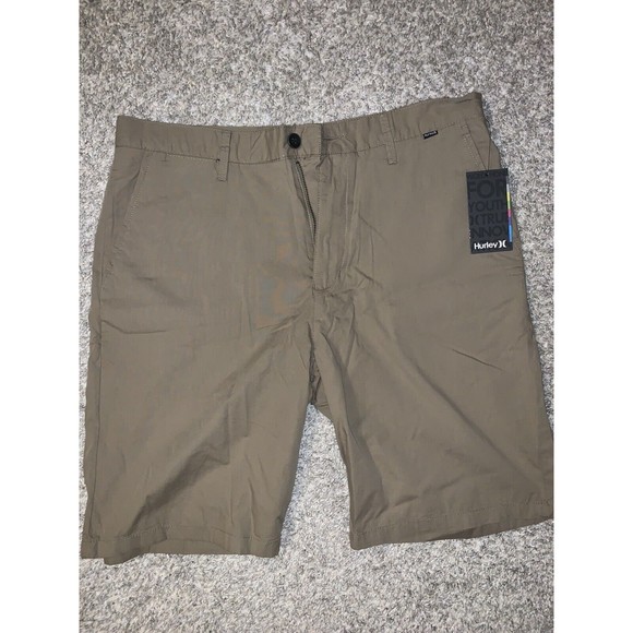 Men's Hurley OAO Southside Cotton 20" Length Shorts - Tan - Size 34 - NWT - Picture 2 of 6